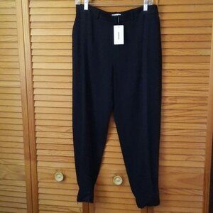 Jason Wu Black Tuxedo Stripe 4 Pocket Tapered Elastic Zipper Leg Pants Size 2